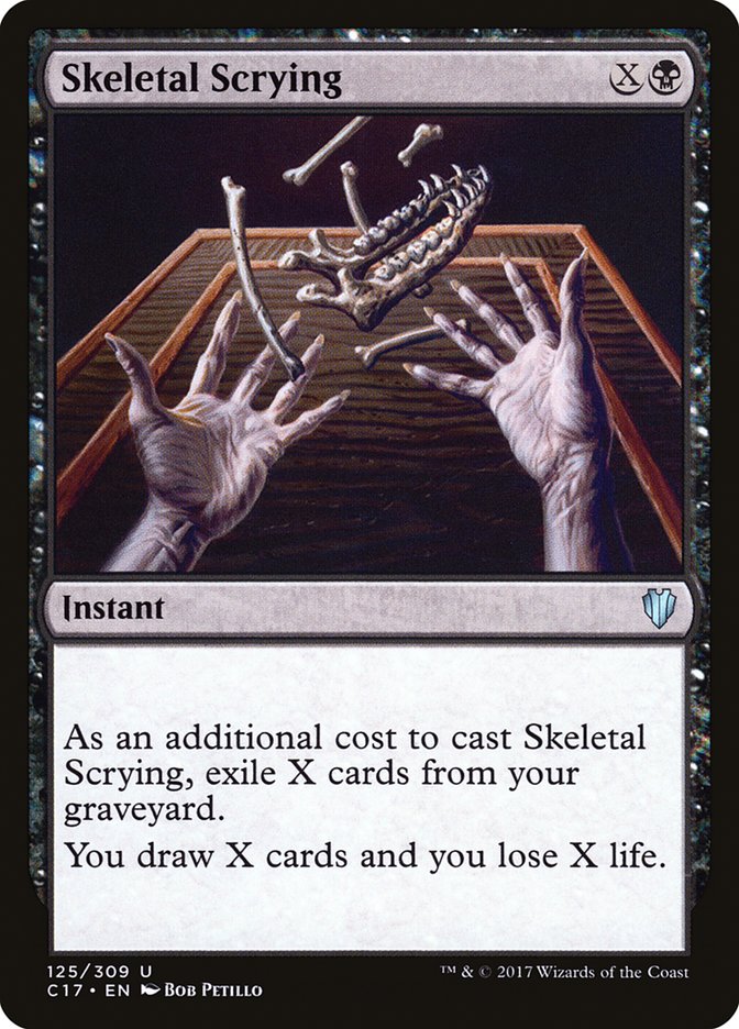 MTG Card Title: Skeletal Scrying C17/125