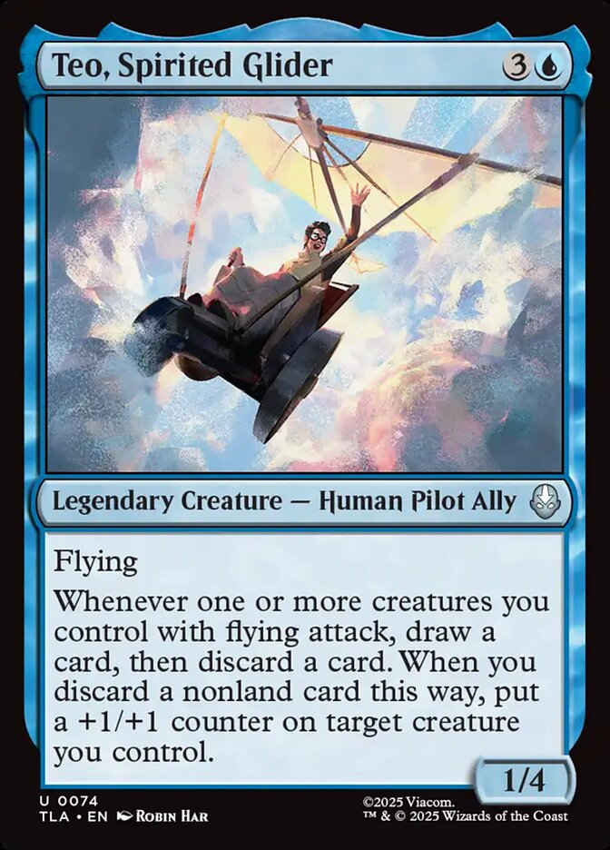 MTG Card Title: Teo, Spirited Glider TLA/74