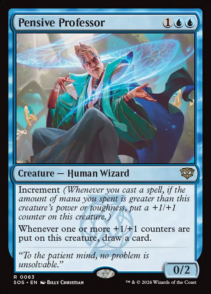 MTG Card Title: Pensive Professor SOS/63