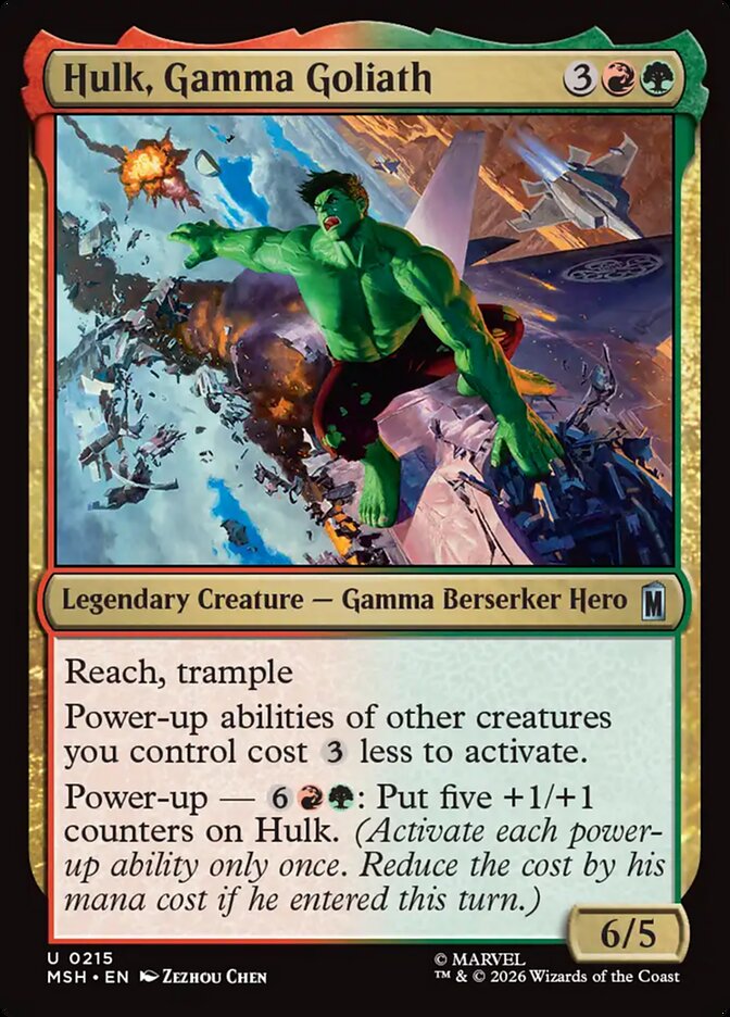 MTG Card Title: Hulk, Gamma Goliath MSH/215