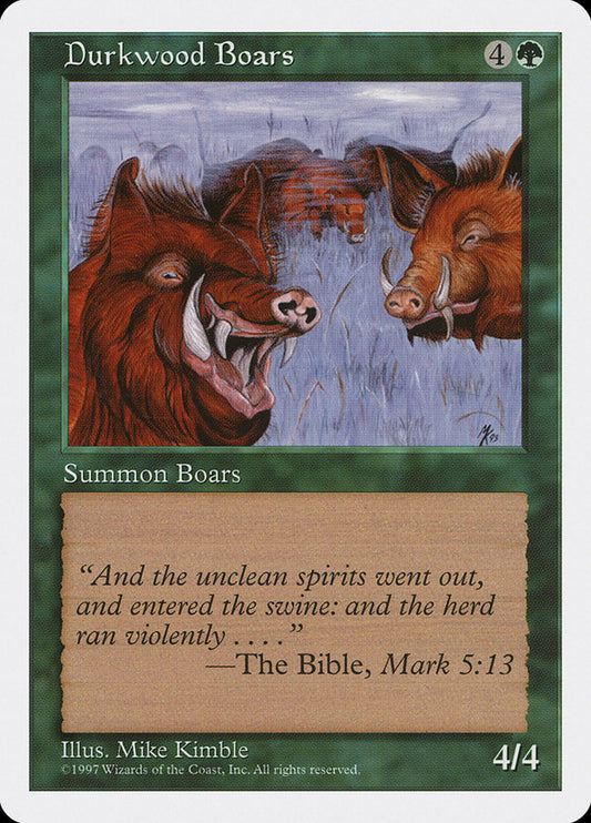 MTG Card Title: Durkwood Boars 5ED/289