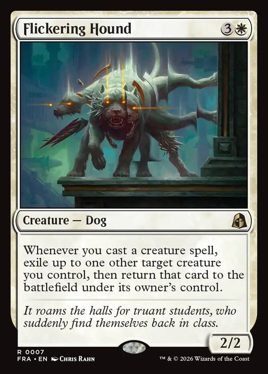 MTG Card Title: Flickering Hound FRA/7