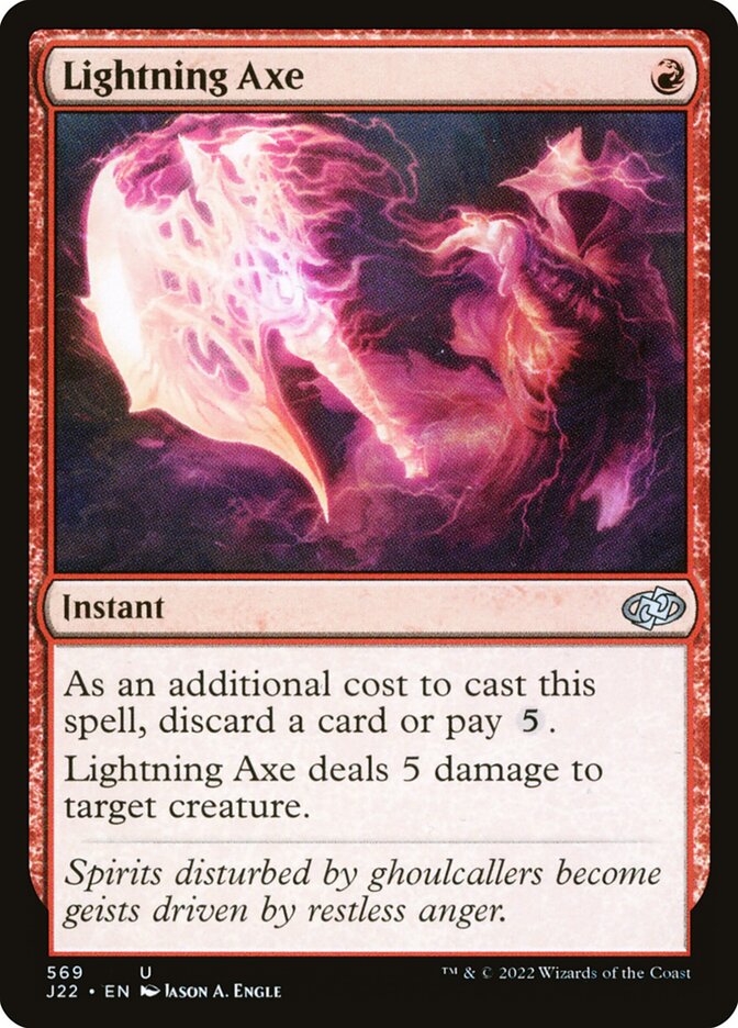MTG Card Title: Lightning Axe J22/569