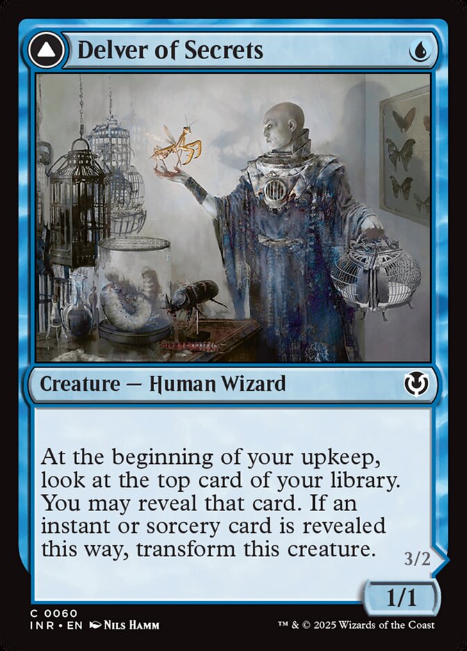 MTG Card Title: Delver of Secrets // Insectile Aberration INR/60