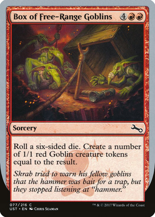 MTG Card Title: Box of Free-Range Goblins UST/77