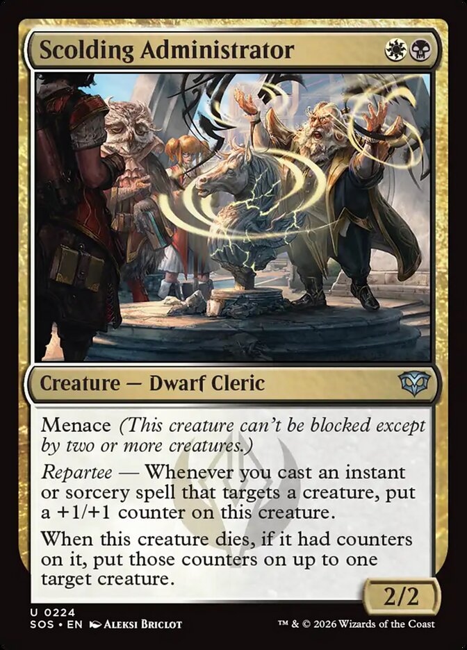 MTG Card Title: Scolding Administrator SOS/224