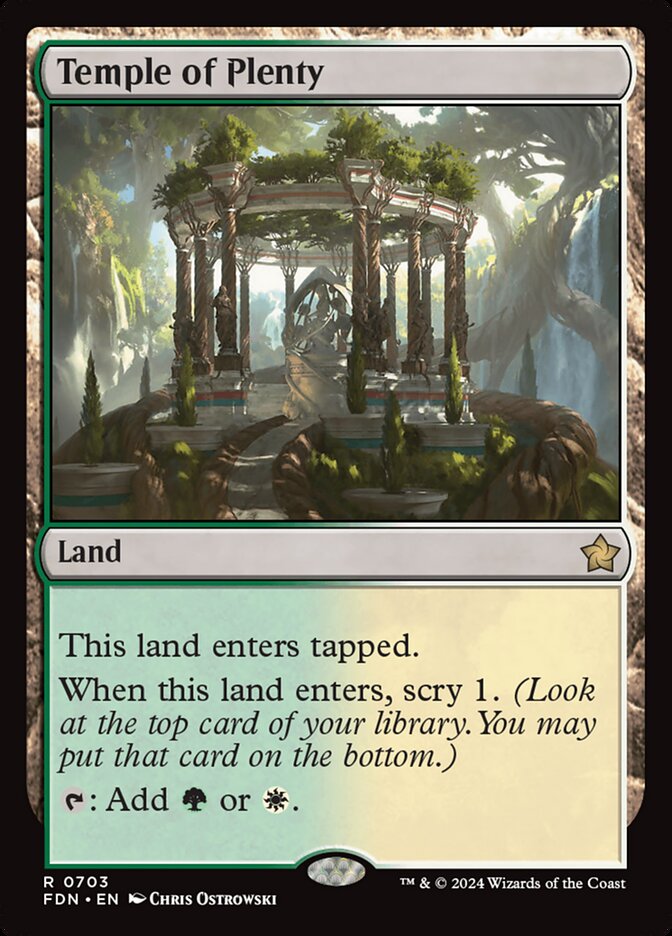 MTG Card Title: Temple of Plenty FDN/703