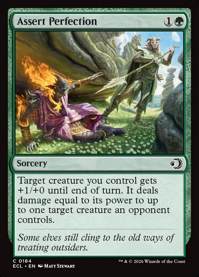 MTG Card Title: Assert Perfection ECL/164