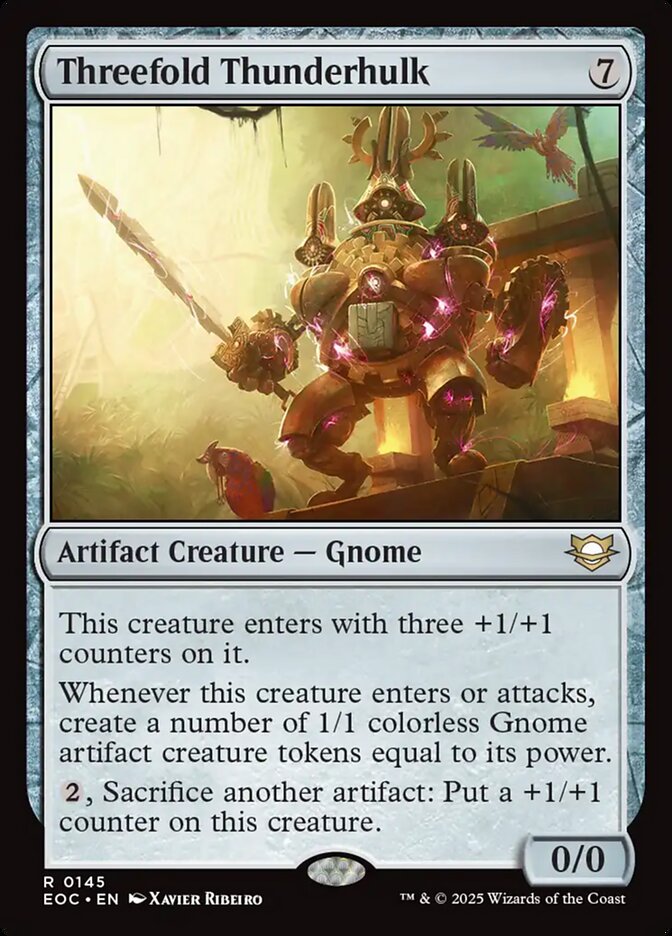 MTG Card Title: Threefold Thunderhulk EOC/145