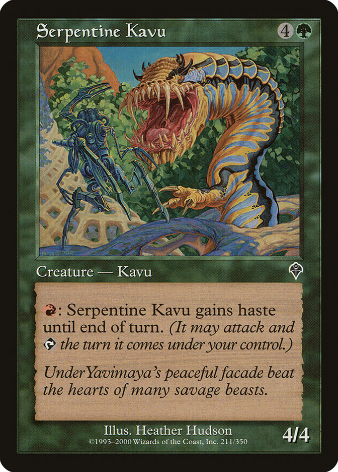 MTG Card Title: Serpentine Kavu INV/211