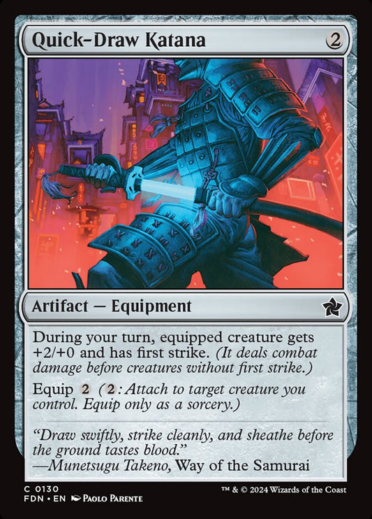 MTG Card Title: Quick-Draw Katana FDN/130