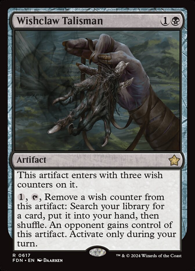 MTG Card Title: Wishclaw Talisman FDN/617
