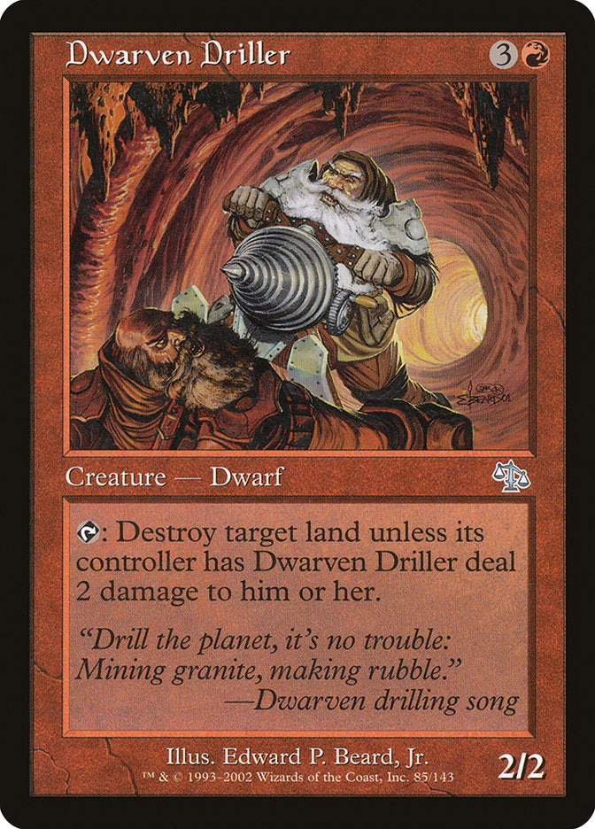MTG Card Title: Dwarven Driller JUD/85