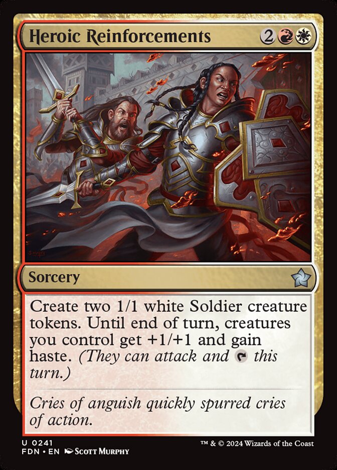 MTG Card Title: Heroic Reinforcements FDN/241