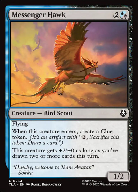 MTG Card Title: Messenger Hawk TLA/234