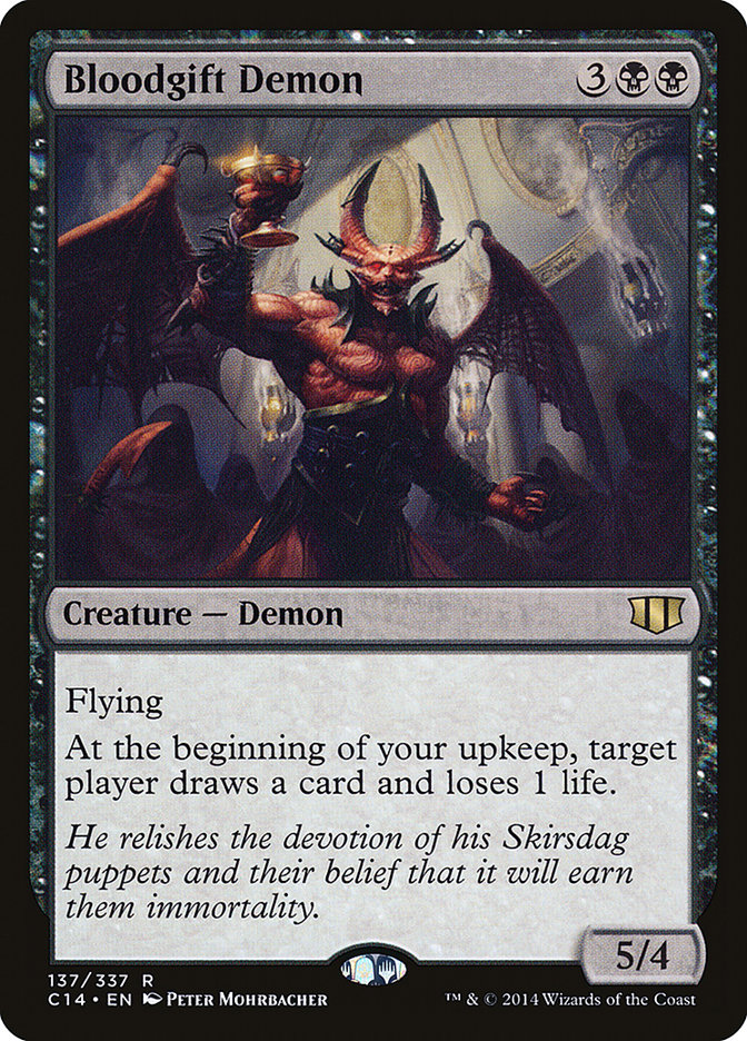 MTG Card Title: Bloodgift Demon C14/137