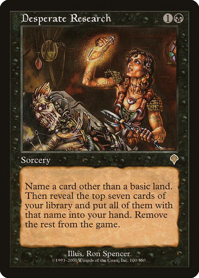 MTG Card Title: Desperate Research INV/100