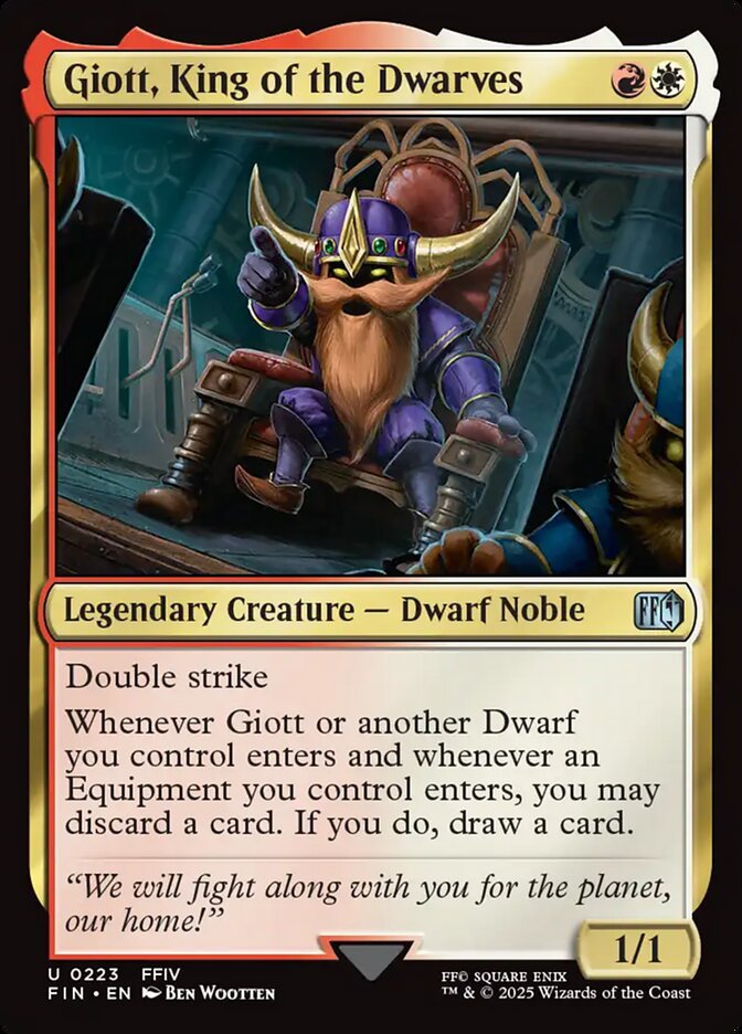 MTG Card Title: Giott, King of the Dwarves FIN/223
