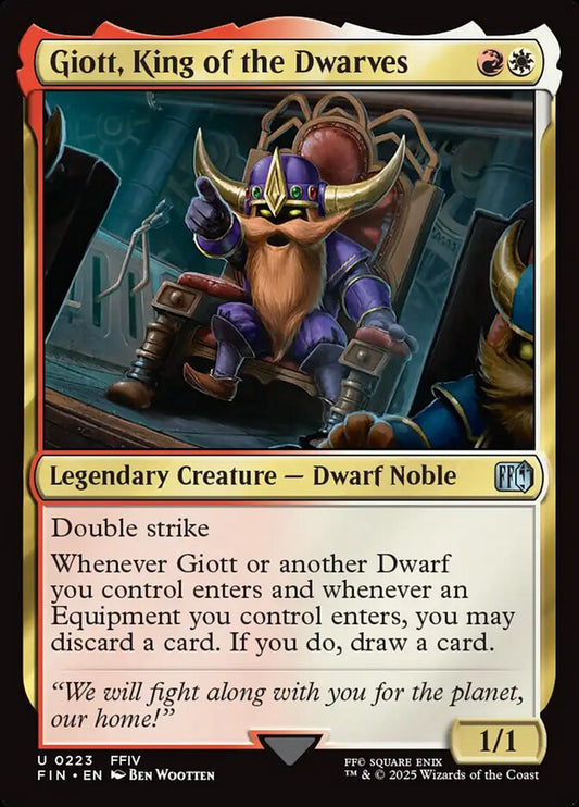 MTG Card Title: Giott, King of the Dwarves FIN/223