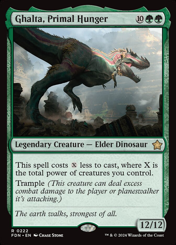 MTG Card Title: Ghalta, Primal Hunger FDN/222
