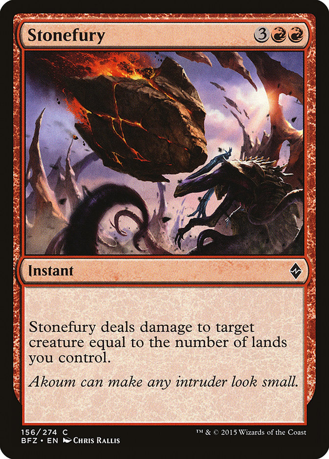 MTG Card Title: Stonefury BFZ/156