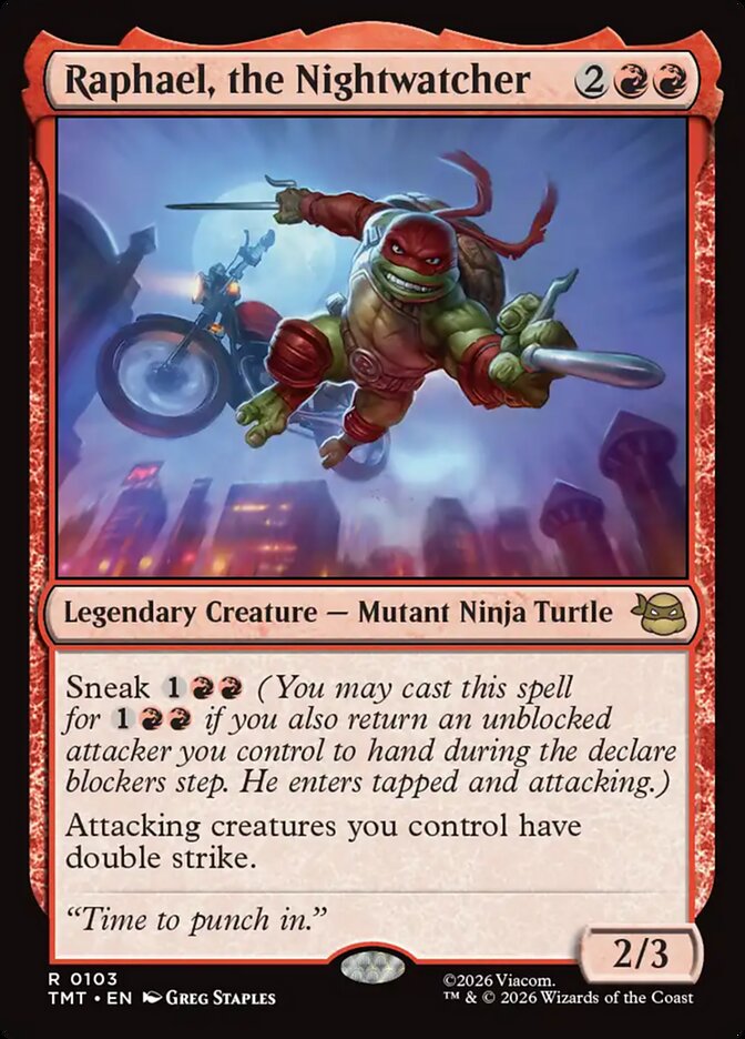 MTG Card Title: Raphael, the Nightwatcher TMT/103