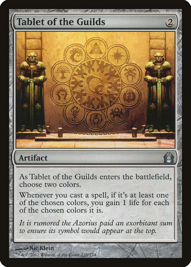 MTG Card Title: Tablet of the Guilds RTR/235
