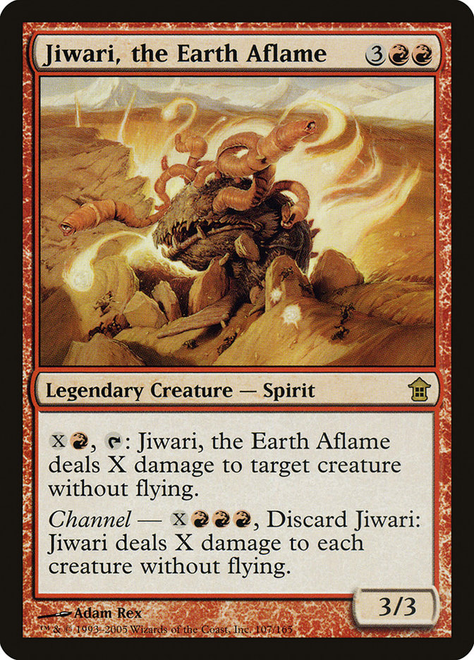 MTG Card Title: Jiwari, the Earth Aflame SOK/107