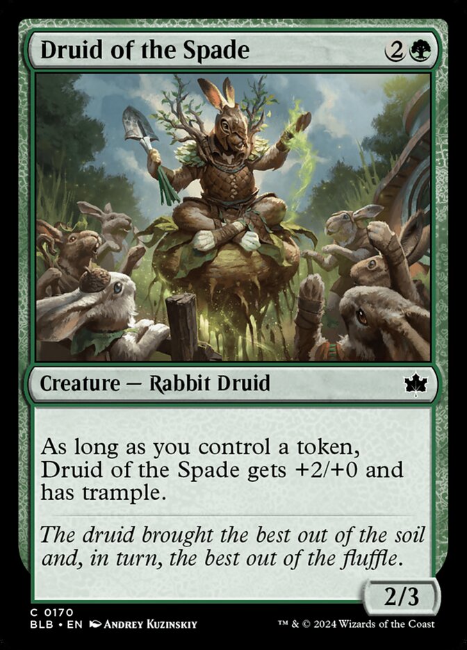 MTG Card Title: Druid of the Spade BLB/170