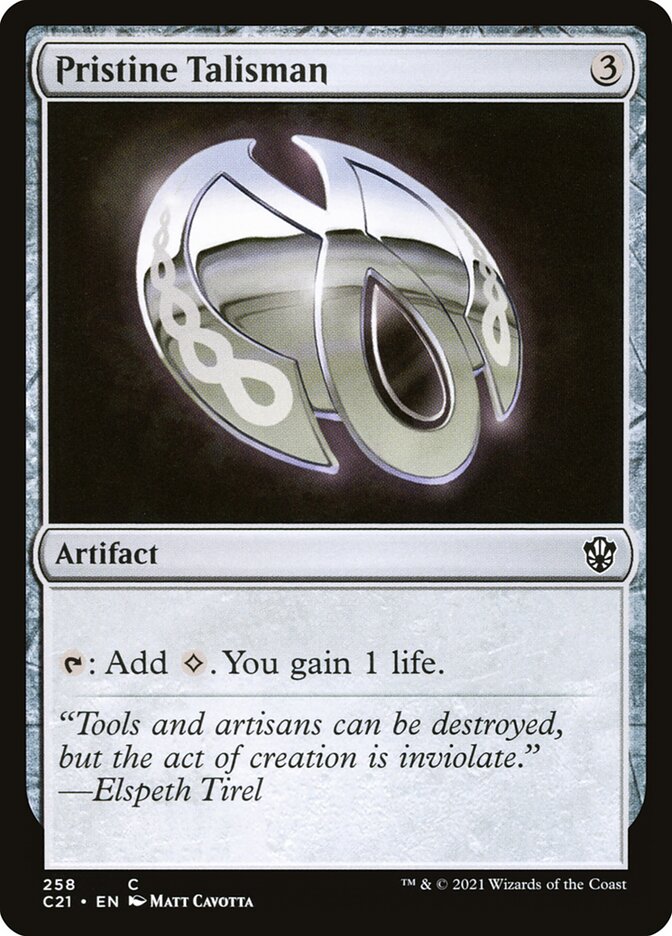MTG Card Title: Pristine Talisman C21/258