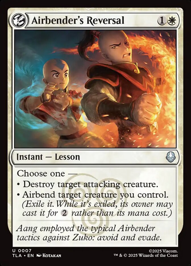MTG Card Title: Airbender's Reversal TLA/7