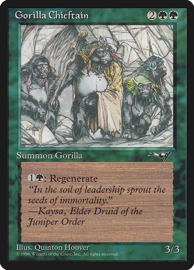 MTG Card Title: Gorilla Chieftain ALL/94b