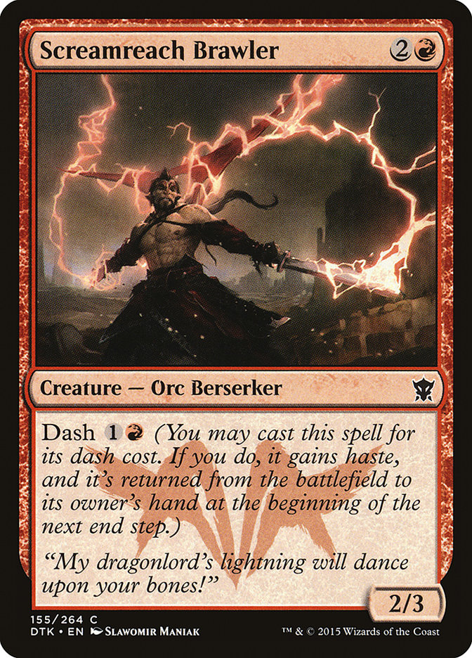 MTG Card Title: Screamreach Brawler DTK/155