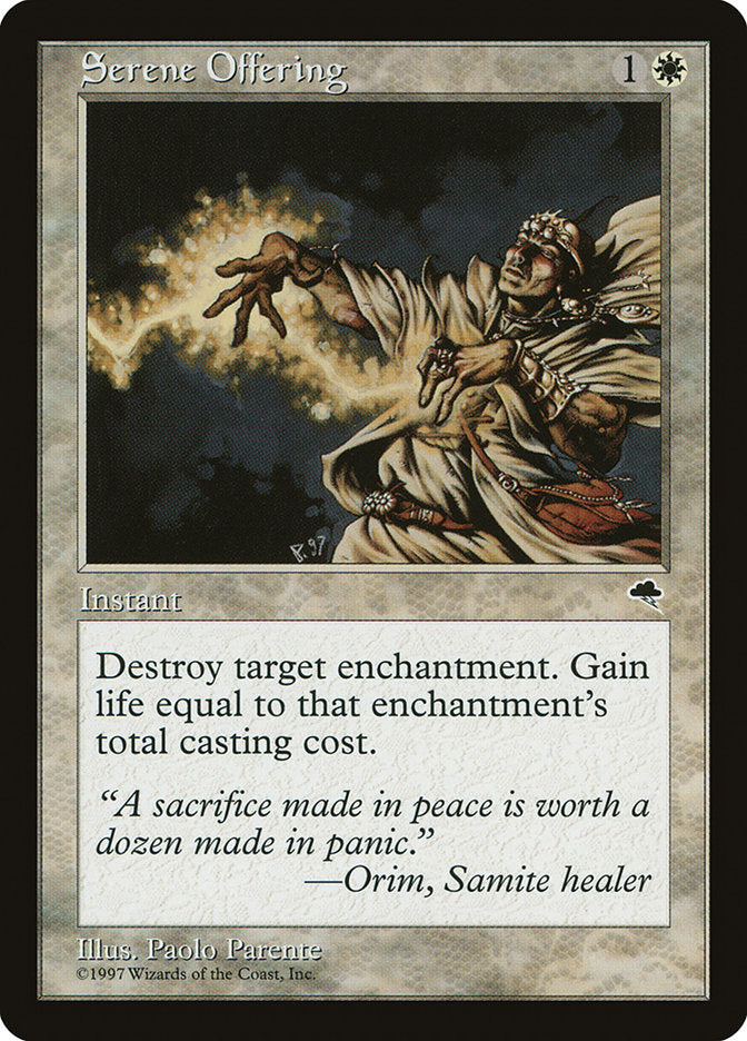 MTG Card Title: Serene Offering TMP/40