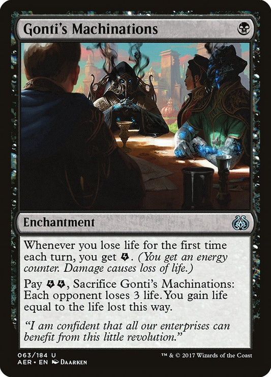 MTG Card Title: Gonti's Machinations AER/63