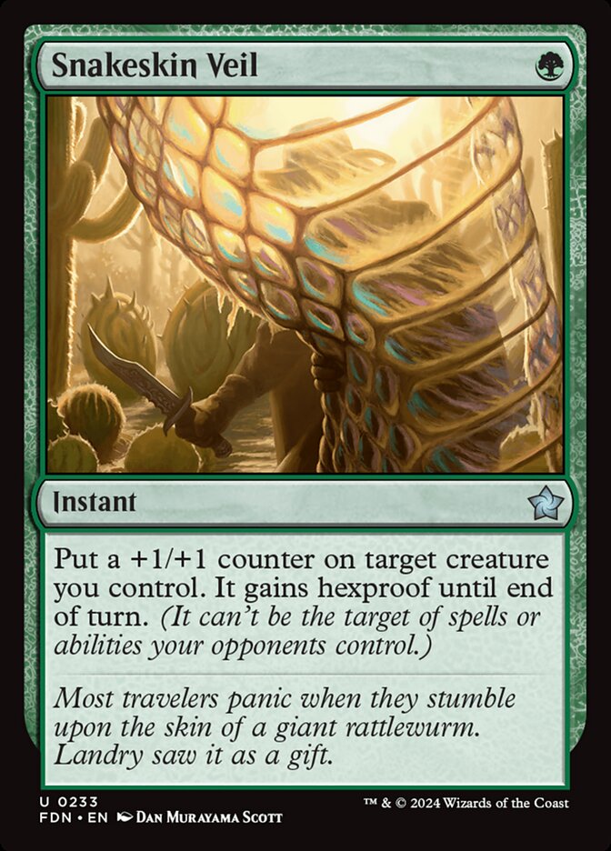 MTG Card Title: Snakeskin Veil FDN/233