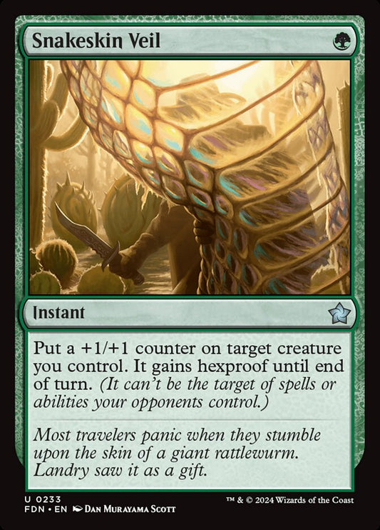 MTG Card Title: Snakeskin Veil FDN/233
