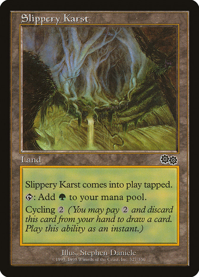 MTG Card Title: Slippery Karst USG/327