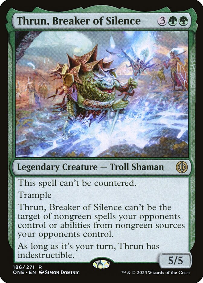 MTG Card Title: Thrun, Breaker of Silence ONE/186