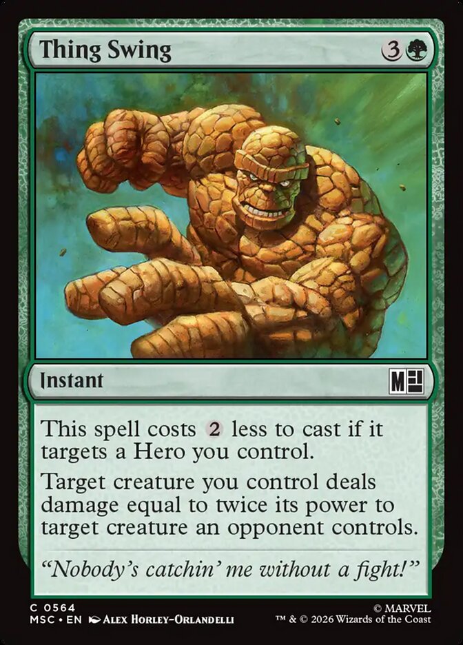 MTG Card Title: Thing Swing MSC/564