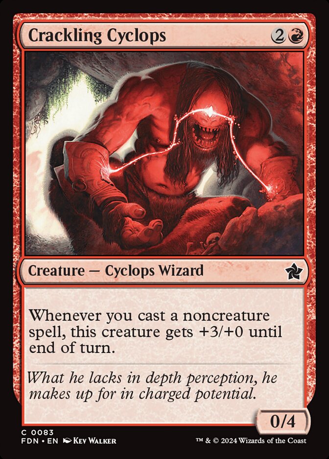 MTG Card Title: Crackling Cyclops FDN/83