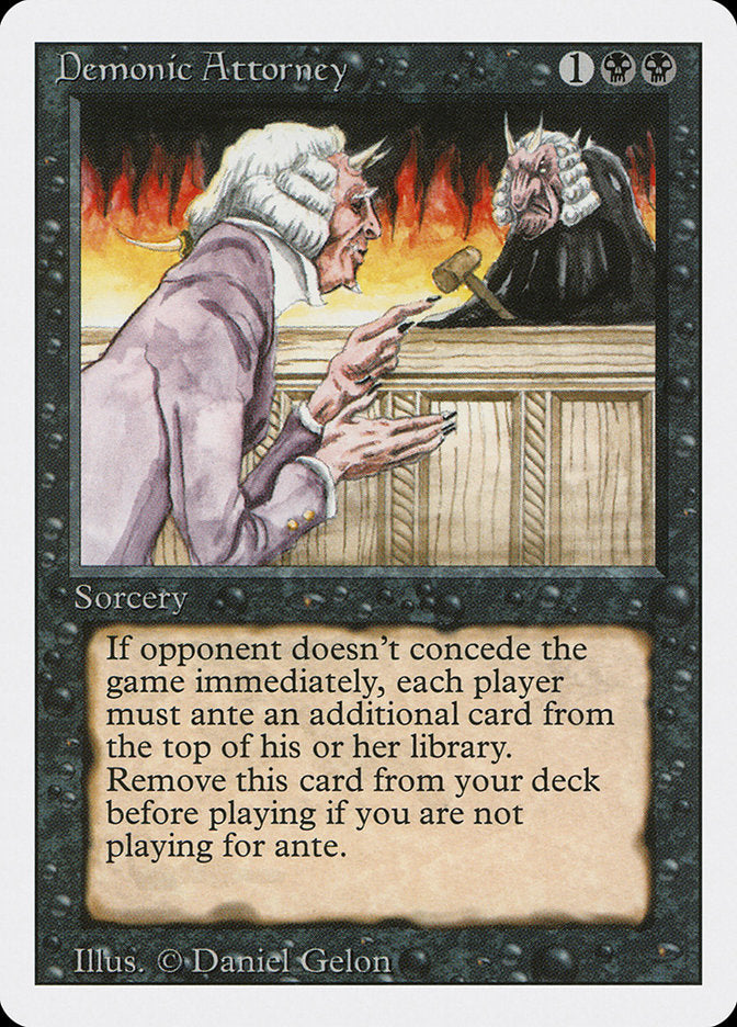 MTG Card Title: Demonic Attorney 3ED/103