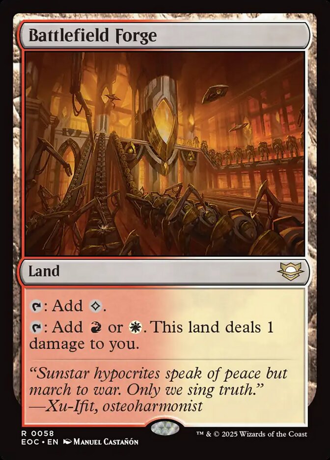 MTG Card Title: Battlefield Forge EOC/58