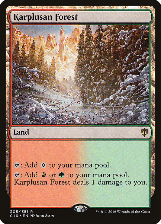 MTG Card Title: Karplusan Forest C16/305