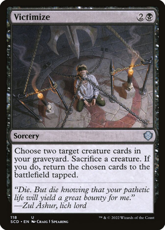MTG Card Title: Victimize SCD/118