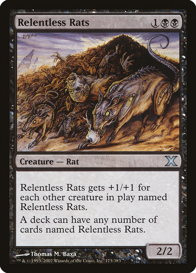 MTG Card Title: Relentless Rats 10E/173