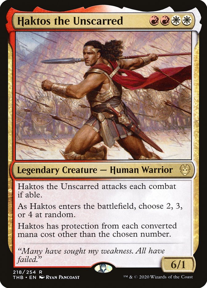 MTG Card Title: Haktos the Unscarred THB/218