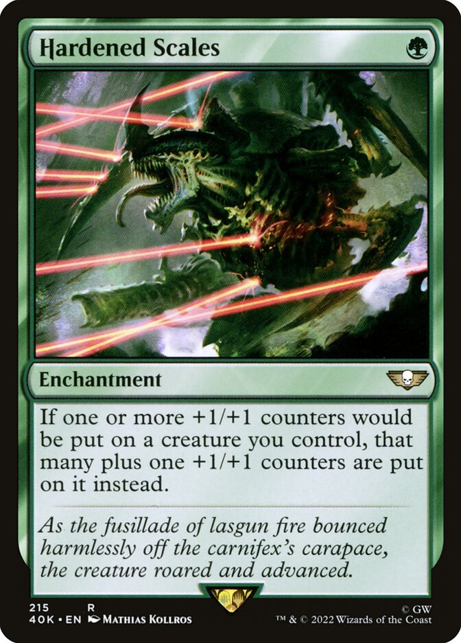 MTG Card Title: Hardened Scales 40K/215