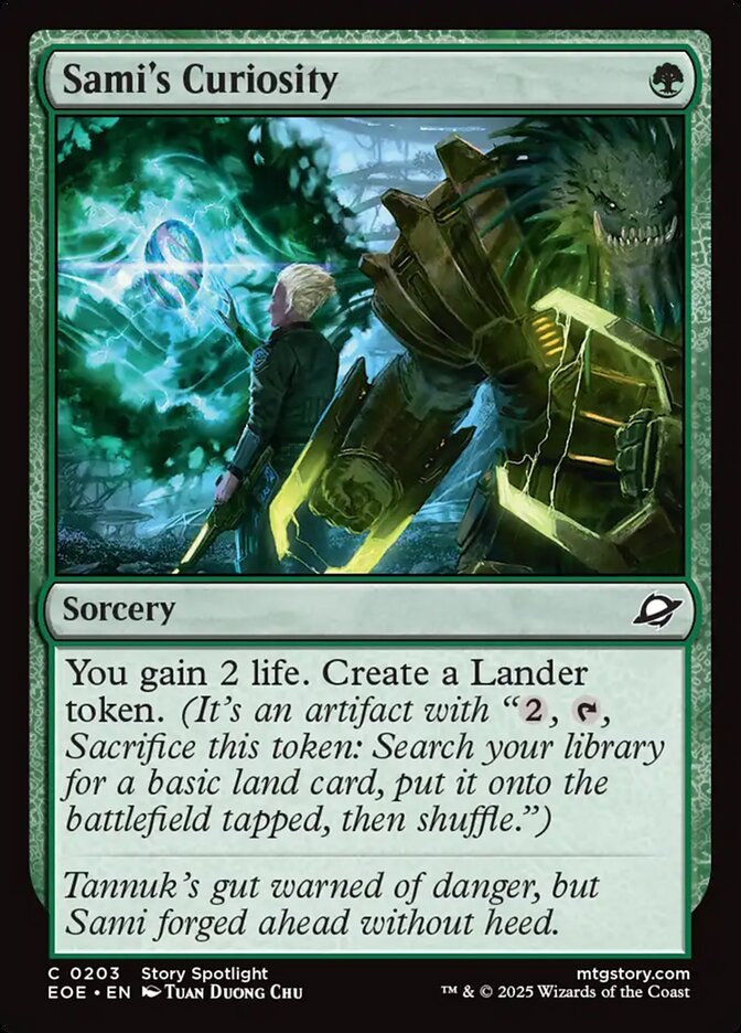 MTG Card Title: Sami's Curiosity EOE/203