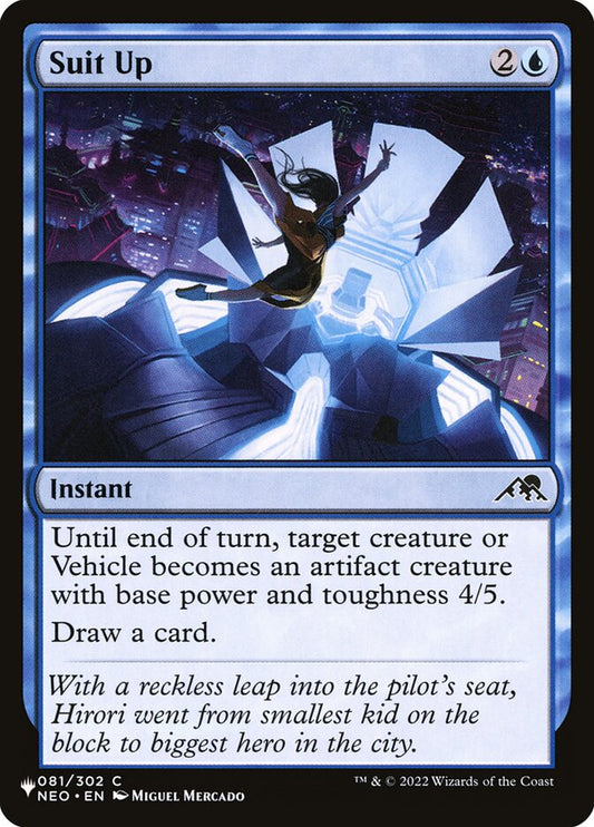 MTG Card Title: Suit Up PLST/NEO-81